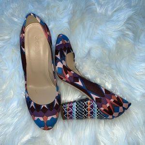 J. Crew Stella Pump with Raffia Heel size 5.5